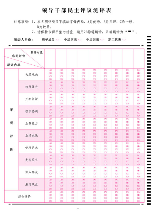 領導干部測評系統